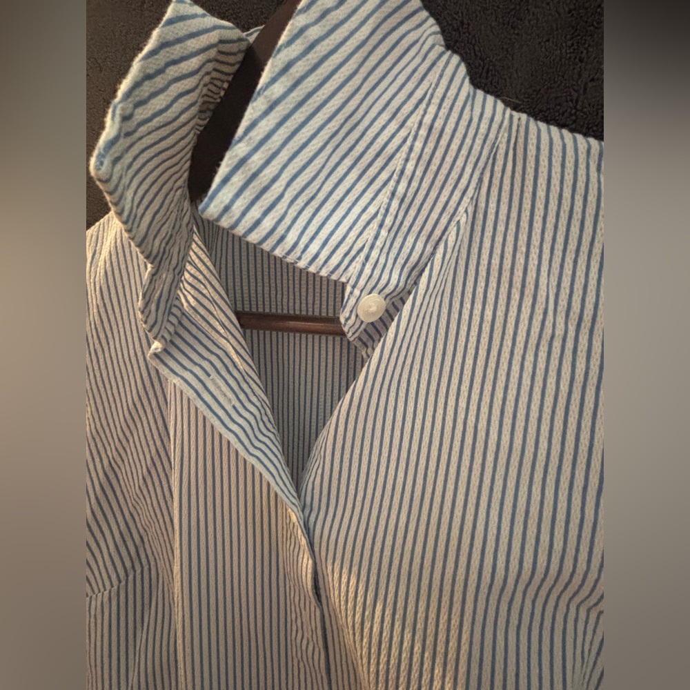Van Heusen Classic Blue and White Striped Shirt